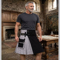 Black and Grey Hybrid Cotton Kilt