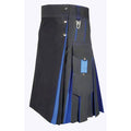 Traditional Black and Blue Hybrid Kilt
